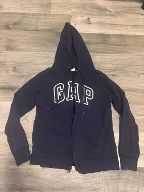 GAP Navy Hooded Zip Sweatshirt